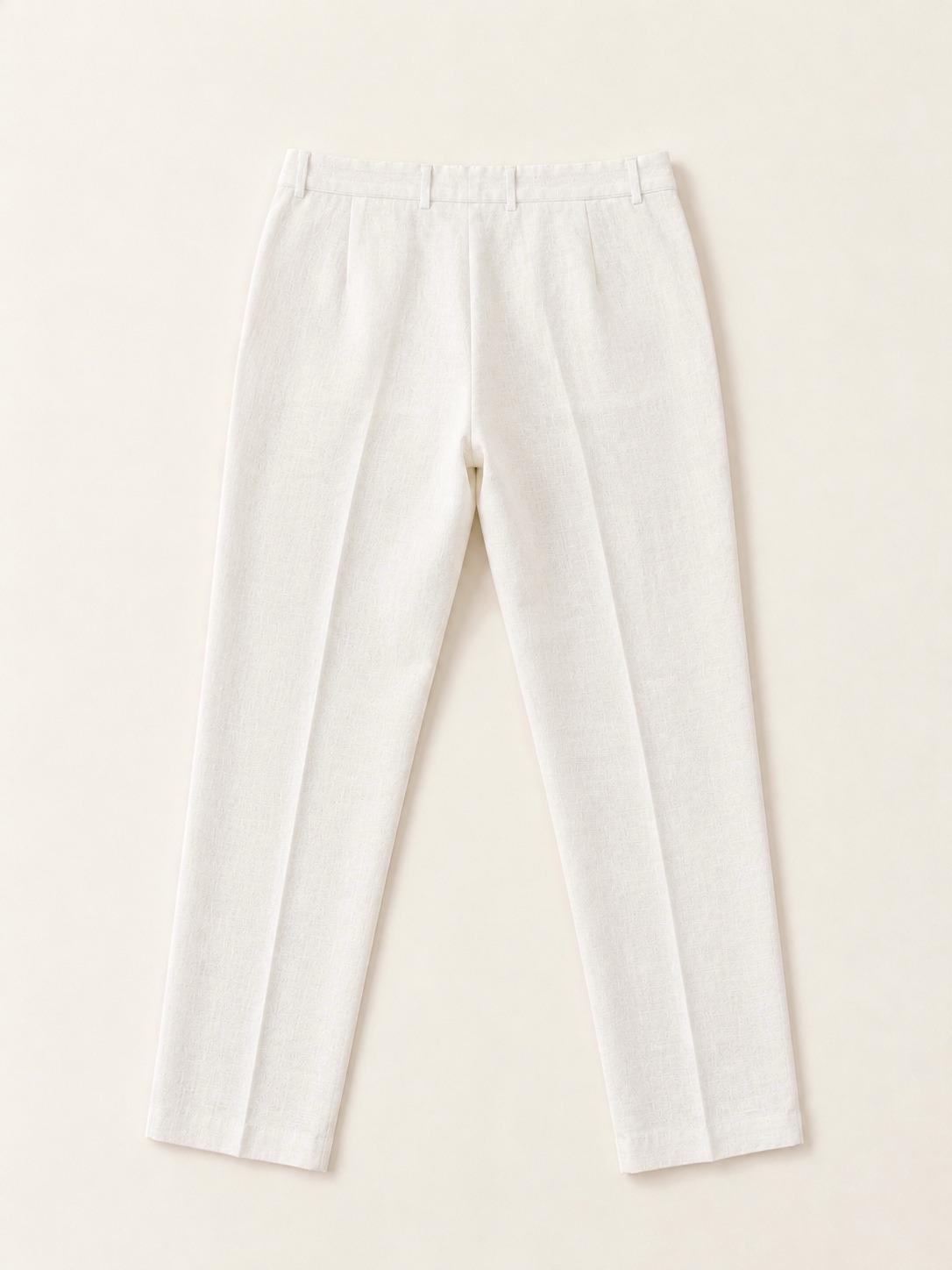 Off white linen trousers - Image 2